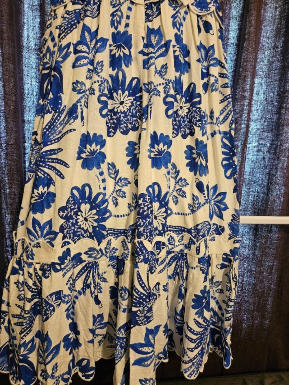 NWT Off-White Flowerful Birds Lenzing™ Ecovero™ Euroflax™ Midi Dress - Picture 8 of 10